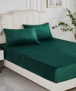 Damier Plüsch Spannbettlaken 200x200cm Grün Dunkelgrün Winter Flanell Warme und Flauschig, ideal füraaaaaaaaaaaaaa Matra