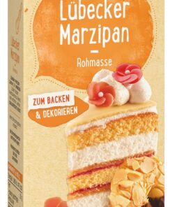 Dr. Oetker Lübecker Marzipan Rohmasse für Backen und Dekorieren, 5 x 200 g, 53% Mandeln, vegan, Qualität aus Lübeck