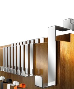4smile Edelstahl Türhaken, 10 Stück - Belastbare Kleider- und Handtuchhaken für Türgarderobe - Hochwertige Innenseite-Tü