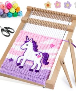 Kinder Webrahmen BSTDAYEVER für Anfänger Holzwebrahmen 29x19cm
