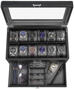 BEWISHOME Uhrenbox für Männer als Geburtstagsgeschenk zur Uhr-Wartegabe