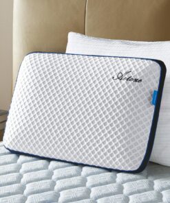 AOTOZE Visco Kissen Memory Foam Kopfkissen - Flach, Ortopedisch für Nackenschmerzen, Gelkissen 60x40x8cm - OEKO-TEX STAN