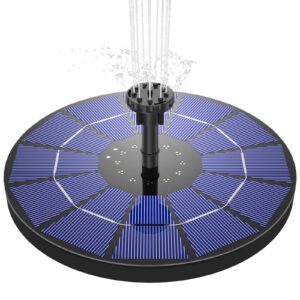 AISITIN 3,5W Solar Teichpumpe für Garten und Vogel-Bad mit Eingebaute Batterie und 6 Fontänenstile