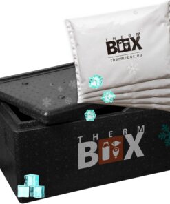 THERM BOXT Profi Kühlbox mit 5X Kühlakku 40L Innen: 54x34x21,5cmideal für Gastronomie=Wiederverwertbar