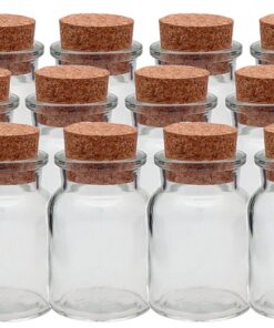 hocz Gewürzgläser Set 28 teilig 150 ml mit Press-Korken – Hochwertiges Rundglas für Salz Pfeffer Kerne Bonbons