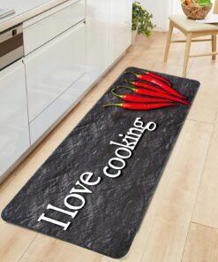 Alishomtll Küchenläufer rutschfest 60x150cm Anti-Rutsch Waschbar Pflegeleicht Küchenteppich