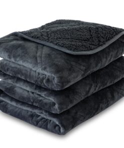 Winthome Gewichtsdecke für Erwachsene - Anti-Stress-Therapie 9kg Dicke Warme, 135x200cm, Grau