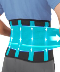 Rückenbandage Clever Yellow Rückenstützgürtel für Herren und Damen - Rückengurt zur Linderung von Rückenschmerzen, Vorbe