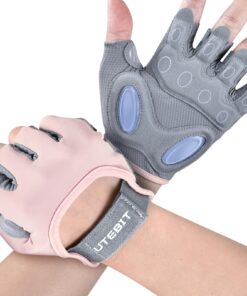UTEBIT Atmungsaktive Fitness Handschuhe für Damen|Rutschfester Silikon Gym Handschuhe für Kraftsport|/bodybuilding|Radsp