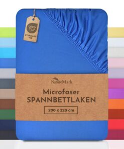 NatureMark Mikrofaser-Spannbettlaken 200 x 220 cm – OEKO-TEX STANDARD 100