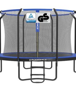 SONGMICS Sicherheitsnetz Trampolin Outdoor für Kinder mit Leiter und Randabdeckung 244/305/366/427 cm
