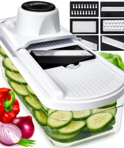 Fullstar Mandoline 7-in-1 Gemüsehobel - Dünne Scheiben für Gemüse Gurken Karotten Früchte Käse