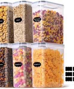 ComSaf Vorratsdosen mit Deckel Luftdicht 2,5 L - Müsli Aufbewahrung, Küche Organisator, Etiketten Inklusive