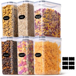 ComSaf Vorratsdosen mit Deckel Luftdicht 2,5 L - Müsli Aufbewahrung, Küche Organisator, Etiketten Inklusive