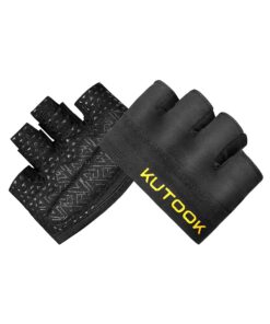 KUTOOK Fitness Handschuhe für Krafttraining und Gewichtheben Herren Damen Schwarz