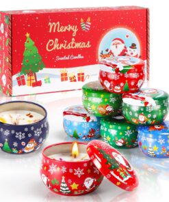 Weihnachten Duftkerzen Geschenkset für Frauen (1) Natürliches Sojawachs Duftkerzen Set (2) Geschenkideen für Frauen zu W
