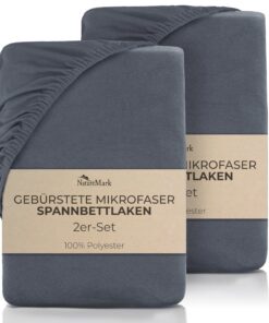 NatureMark Mikrofaser Spannbettlaken – weich, atmungsaktiv und pflegeleicht – hautfreundlich, schnelltrocknend und forms