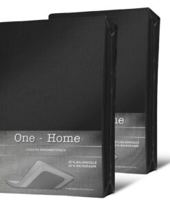 2er Pack Frottee Spannbettlaken Baumwollflauschig Winterwarm Farbe: Schwarz Maße: 90x200 cm - 100x200 cm
