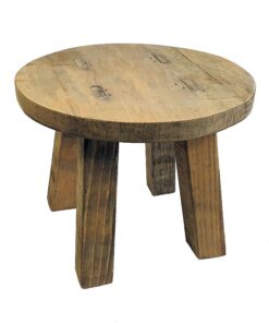 Spetebo Echt Holz Pflanzenhocker - massiv - für Beauitlounge und Blumenliebhaber - 25x20 cm - Einzigartige Deko