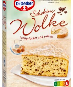 Dr. Oetker Schokino-Wolke Backmischung - luftig-locker Rührkuchen mit Schokoladenflocken & Dekorzucker Rainforest Allian