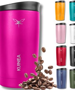 KUINEA 100% Auslaufsicher Edelstahl Thermobecher - bis 6h Warmhaltung, Travel Mug Kaffee & Tee für Coffee To Go, BPA-fre