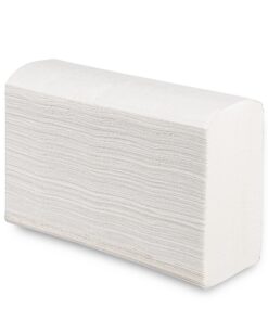Hochweiße N-Falz Falthandtücher, 21x23cm, 3200 Blatt, Zellstoff