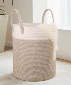 Wäschekorb Baumwolle Geflochten 49L Laundry Basket Kinderzimmer