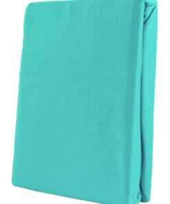 Leonardo Vicent Classic Spannbettlaken 100% Baumwolle Jersey - ÖKO TEX Standard 100, Petrol (180 x 200 cm)
