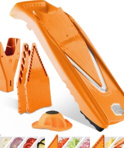 Börner Gemüsehobel V5 Starter Set - V-Hobel für Scheiben Sticks Würfel in vielen Größen - Edelstahl V-Klinge verstellbar