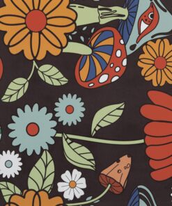 Hode Selbstklebende Tapete Dunkle Blumen | Möbelfolie für Schränke | Vintage Möbel Dekoration | Klebefolie Selfadhesive