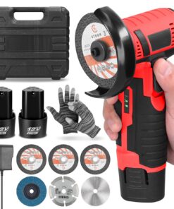 WingFly Mini 12V Akku Winkelschleifer Set, 76mm, 19500rpm für Polieren und Schleifen