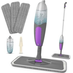 HOMSIER Spray Mop - Hoch-effektiver Bodenwischer mit Sprühfunktion für schnelle Reinigung, 550ML Wassertank und 3 Mikrof