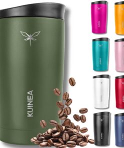 KUINEA To Go Kaffeebecher 350ml [100% auslaufsicher] warmhaltefähig bis 6h, BPA-frei, grün, für Kaffee & Tee, hygienisch
