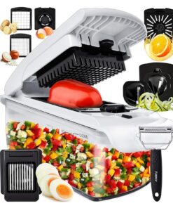 Gemüseschneider 9-in-1 Weiß - Multifunktionaler Spiralschneider Gemüsehobel