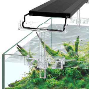Driamor Aquarium-Lichtständer Höhenverstellbar für Aquarienbeleuchtung Transparentes Acryl 11,43-5,5 cm