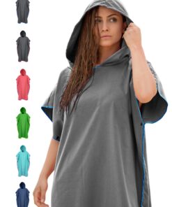NirvanaShape Handtuch-Poncho Quick-Dry für Erwachsene – Surf-Poncho für Strand & Surfen