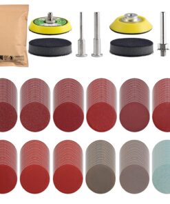 240 Stück 2 Zoll Schleifscheiben Pads für Holzmöbellackierung und Automobil - Klett Körnung 80-3000 - 50mm Mit 2 Stück 1