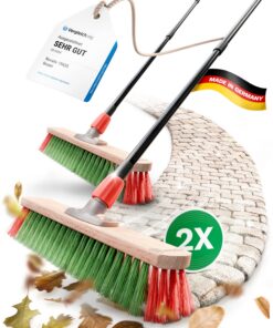 Novaliv Allzweckbesen mit Stiel (2, Gartenbesen) - Präzision und Robustheit für jeden Einsatz
