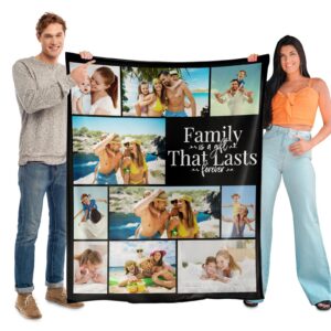 Personalisierte Weich Wärme Decke 100x152cm, Individuelle Decke mit Foto und Worten für Mama, Papa, Kind, Hunde, Freunde