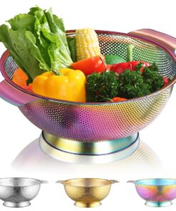 Professioneller Kyraton Regenbogen Colander 5 Quart für Küche | Professioneller Kyraton Regenbogen Colander 5 Quart - E