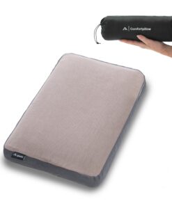 Qeedo Comfort Pillow - Reisekissen aus Memory Foam für Auto- und Campingreisen komprimierbar und waschbar