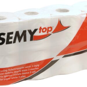 Semy Top Toilettenpapier Recycling weiß 3 Layer 250 Blatt Familiengefallen Große Packung