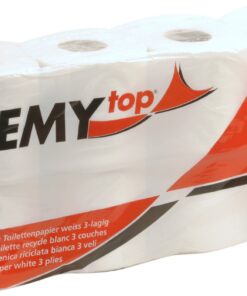 Semy Top Toilettenpapier Recycling weiß 3 Layer 250 Blatt Familiengefallen Große Packung