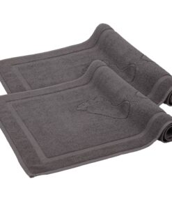 Komfortec Badvorleger Set 2 Teile, Saugfähige Waschbare Duschmatte & Badteppich, 100% Baumwollqualität, Schnelltrocknend