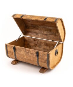 CREATIVE COOPER geöltes Erlenholztruhe 180L - rustikal für Haus & Garten - 80x50x50 cm