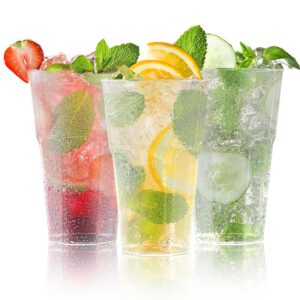 AOLUXLM Mehrweg Partybecher Set 50 Stück für Getränkepartys 400 ML Geburtstag Hochzeit