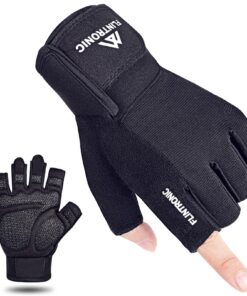 Flintronic Fitness Handschuhe für Herren und Damen mit Belüftung und Handgelenkband zur Krafttraining- und Gym-Übung