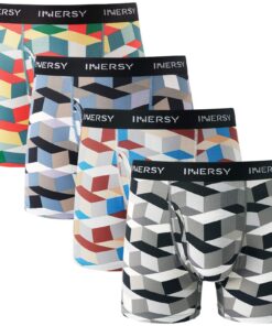 INNERSY Weiche Boxershorts Herren Mit Eingriff Atmungsaktiv Für Männer 4er Pack
