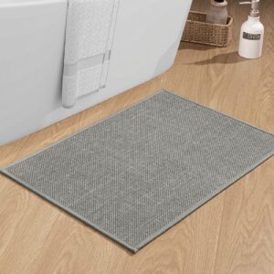 Chakme rutschfeste Badematte 43 x 61 cm waschbar Grau