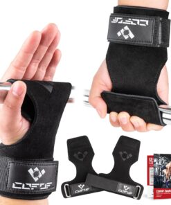 COFOF Leder Lifting Straps für Bodybuilding und Gewichtheben - Speziell für schwere Gewichte - Profi Zughilfen für Fraue